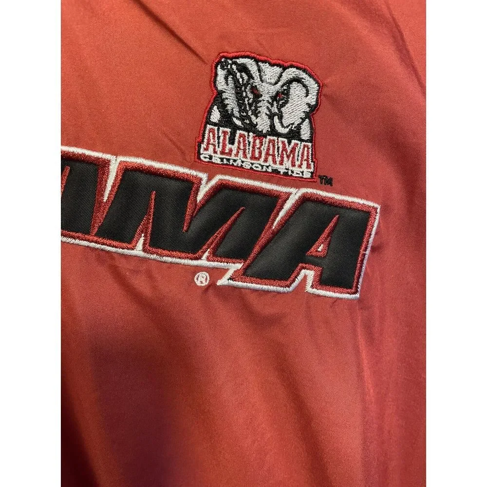 Vintage Alabama‎ Crimson Tide Lined Pullover Starter Pullover Windbreaker Zip
